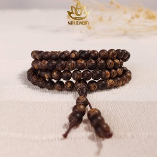 Vòng Tay Trầm Hương Chuỗi Tràng 108 Hạt 6/7/8mm Trầm Sánh Chìm Việt - Mộc Trầm Hương MTH