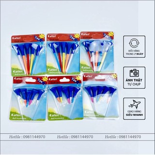 Tee Chơi Golf Caition - Tee Nhựa dài ngắn 4,2 - 8,3cm - Có đầu bằng cao su mềm rễ ràng để bóng - 360 STORE