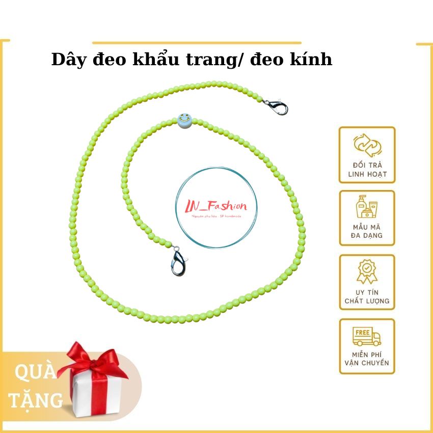 Dây Đeo Khẩu Trang/ Đeo Kính Cho Bé Bằng Cườm Phong Cách Hàn Quốc