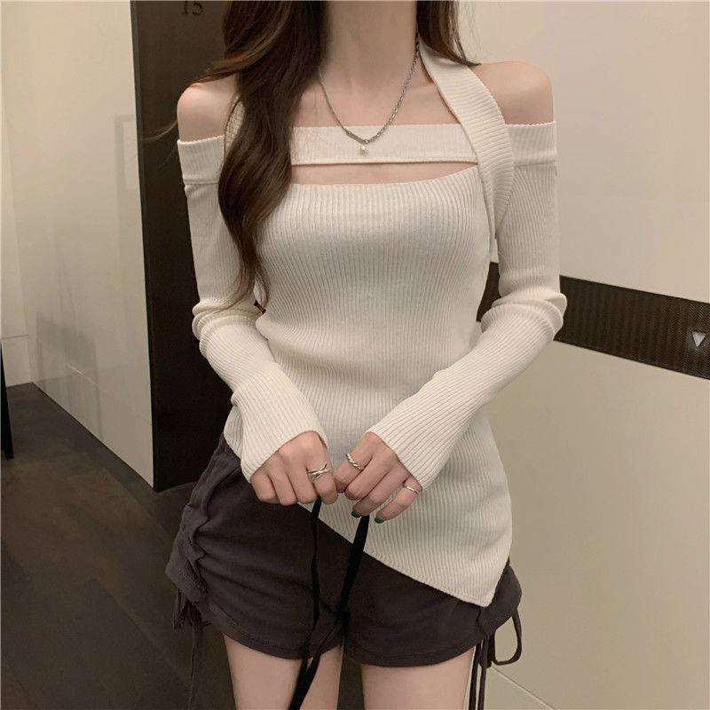 Áo Trễ Vai Tay Dài Ôm Dáng Quyến Rũ Cho Nữ A016