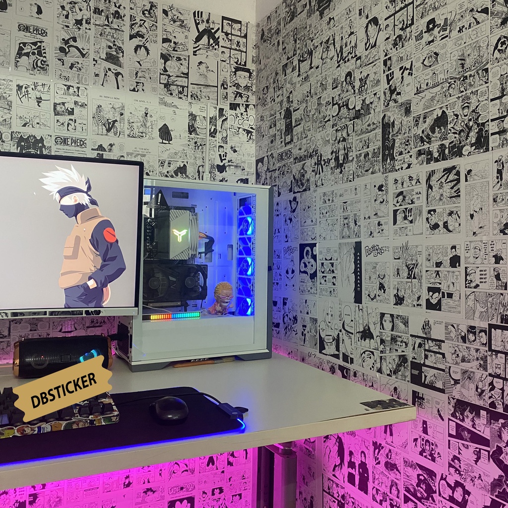 Tranh dán tường, poster dán tường Anime manga trang trí phòng, decor góc học tập làm việc