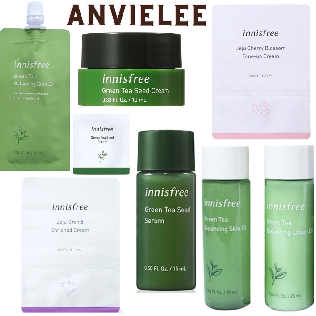 Thanh Lý Mini Sample INNISFREE kem dưỡng lotion dưỡng serum Green Tea ...