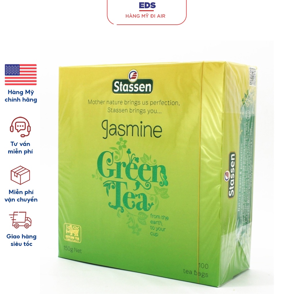 Trà xanh túi lọc hương hoa lài 3/2026 Stassen Jasmine Green Tea EDS