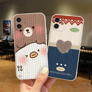 Ốp Điện Thoại TPU Mềm họa tiết len đan Cho iPhone 7 8 Plus 6 6s Plus 11 14 13 12 Pro MAX XR X XS MAX SE 2020 e2028