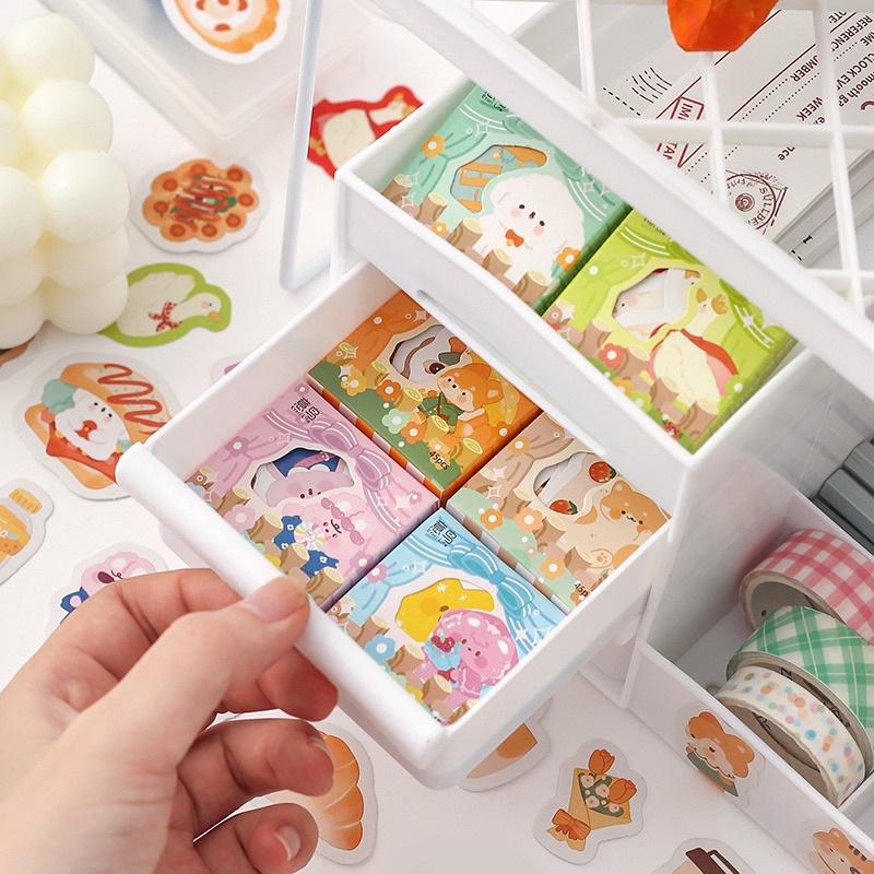 Hộp 45 miếng dán sticker hoạ tiết hoạt hình dễ thương-Tiệm Ốc Sột ...