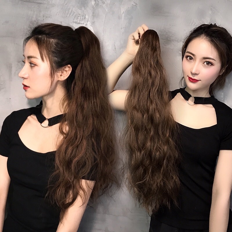 [HÀNG SIÊU CẤP] TÓC GIẢ NGOẠM XOĂN XÙ CÁ TÍNH DÀI 55-60 CM KÈM HÌNH THẬT