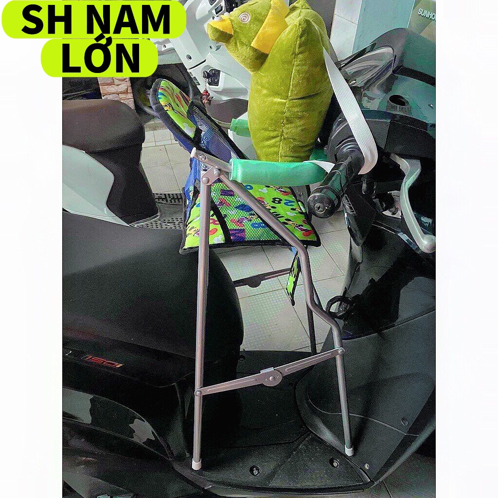Ghế ngồi xe máy tay ga SH NAM - SH LỚN cho bé ,Ghế ga xếp gấp gọn sắt sơn tĩnh điện , AN TOÀN CHO BÉ