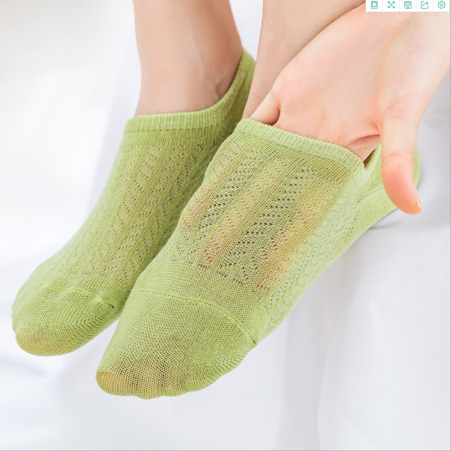 Tất nữ cổ thấp siêu mỏng thông thoáng cotton thấm hút mồ hôi chống hôi chân LANIXA T81