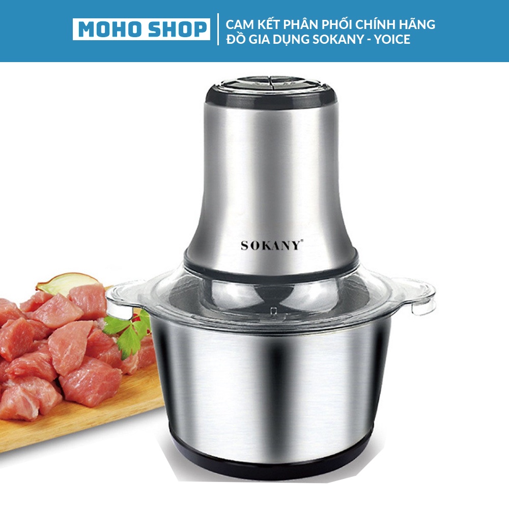 Ảnh Máy xay thịt, sinh tố đa năng cối INOX SOKANY 800W dung tích 3L SK7005A 6 lưỡi dao giúp nhuyễn nhanh thịt, thực phẩm 1