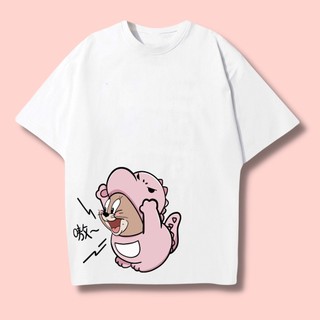 Áo thun TOMM & JERRYY form rộng tay lỡ mặc đôi siêu đẹp, Áo thun Unisex Nam Nữ