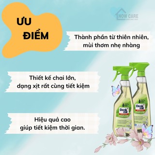 Chai xịt tẩy rửa nhà tắm đa năng Denkmit Đức vệ sinh thiết bị phòng tắm lavabo sen vòi vách kính bồn tắm wc 750ml