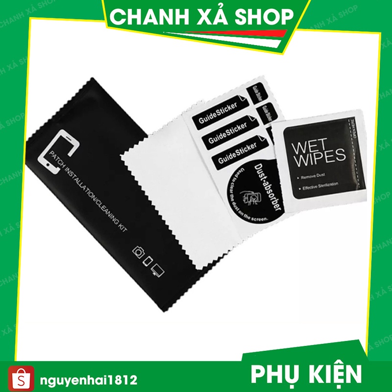 bộ giấy lau dán kính cường lực điện thoại và giấy lấy bụi (Miếng Hút Bụi + giấy ướt + khô) Vệ Sinh Màn Hình Điện Thoại