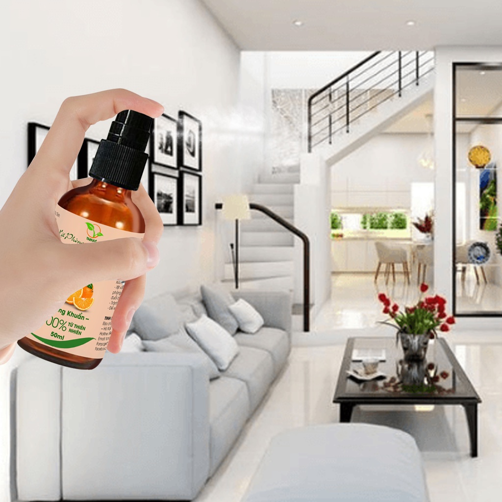 Ảnh Xịt phòng Sả Cam chai 100ml TAMAS, thơm phòng, đuổi muỗi, thư giãn tinh thần. 4