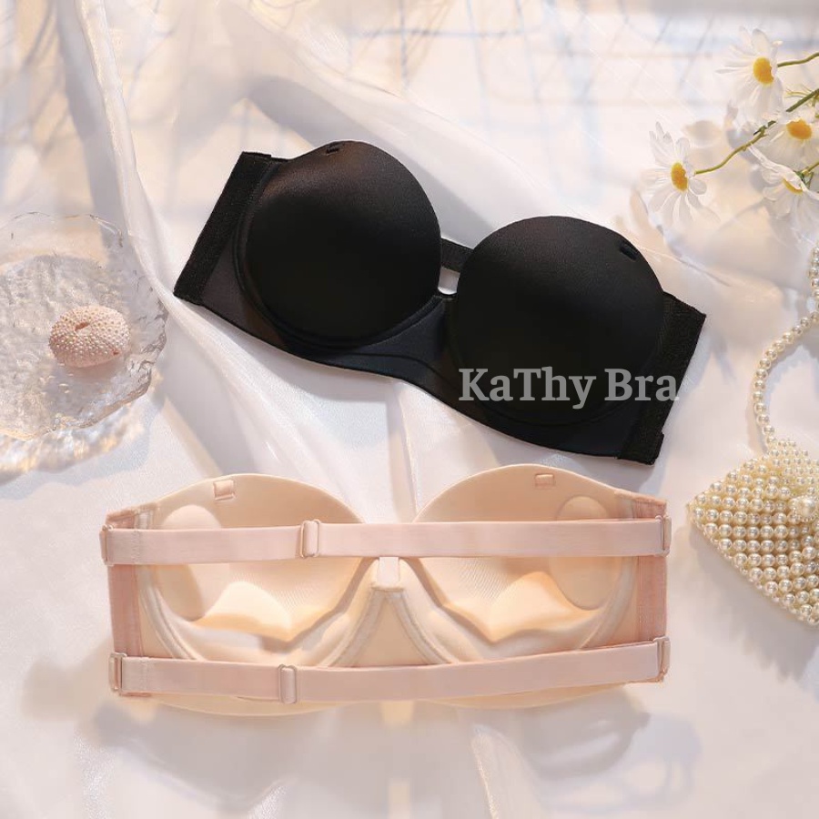 B37 [HCM loại 1] Áo Quây Cúp Ngực KATHY BRA Không Dây Chống Tụt Mặc Được Nhiều Kiểu Chất Su Đệm Dày Nâng Ngực Kèm Dây | BigBuy360 - bigbuy360.vn
