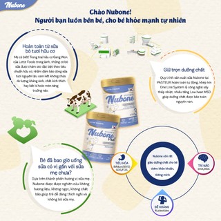 Sữa bột Nubone Plus+, Step 1,Step 2 hộp 750g nhập khẩu nguyên lon từ Hàn Quốc