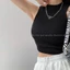 THEKIM Áo ba lỗ trơn croptop , áo 3 lỗ sát nách viền bo nách cổ ôm body A123