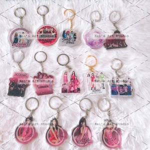 Móc khóa (keyring) blackpink thiết kế độc đáo: on the ground, lalisa, shut down, pink venom,...