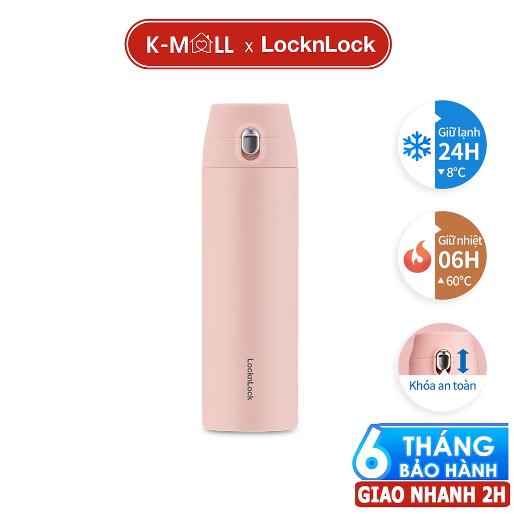 Bình giữ nhiệt LocknLock 500ml Featherlight One Touch Tumbler LHC3257 , mở nắp một chạm - K-MALL