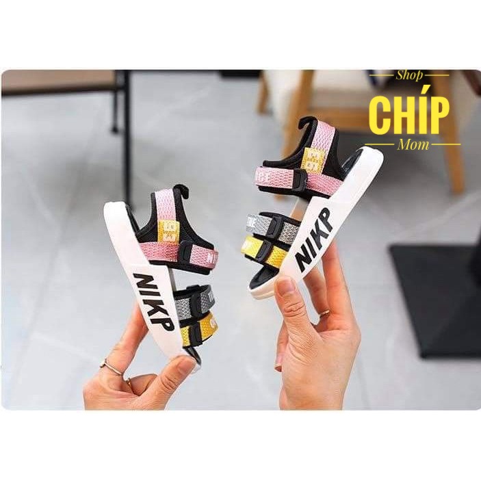 sandal bé trai dép quai hậu cho bé gái đi học siêu nhẹ từ 1 tuối QCCC full hộp 3 quai nhiều màu sắc 19-8 ( ảnh thật)
