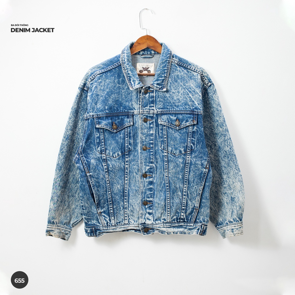 ÁO KHOÁC JEAN MỸ 2HAND UNISEX (DENIM JACKET) | Shopee Việt Nam