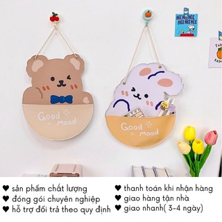 Túi Vải Đựng Đồ Treo Tường Dây Rút Dù Cute Hình Thú Timo DDK08