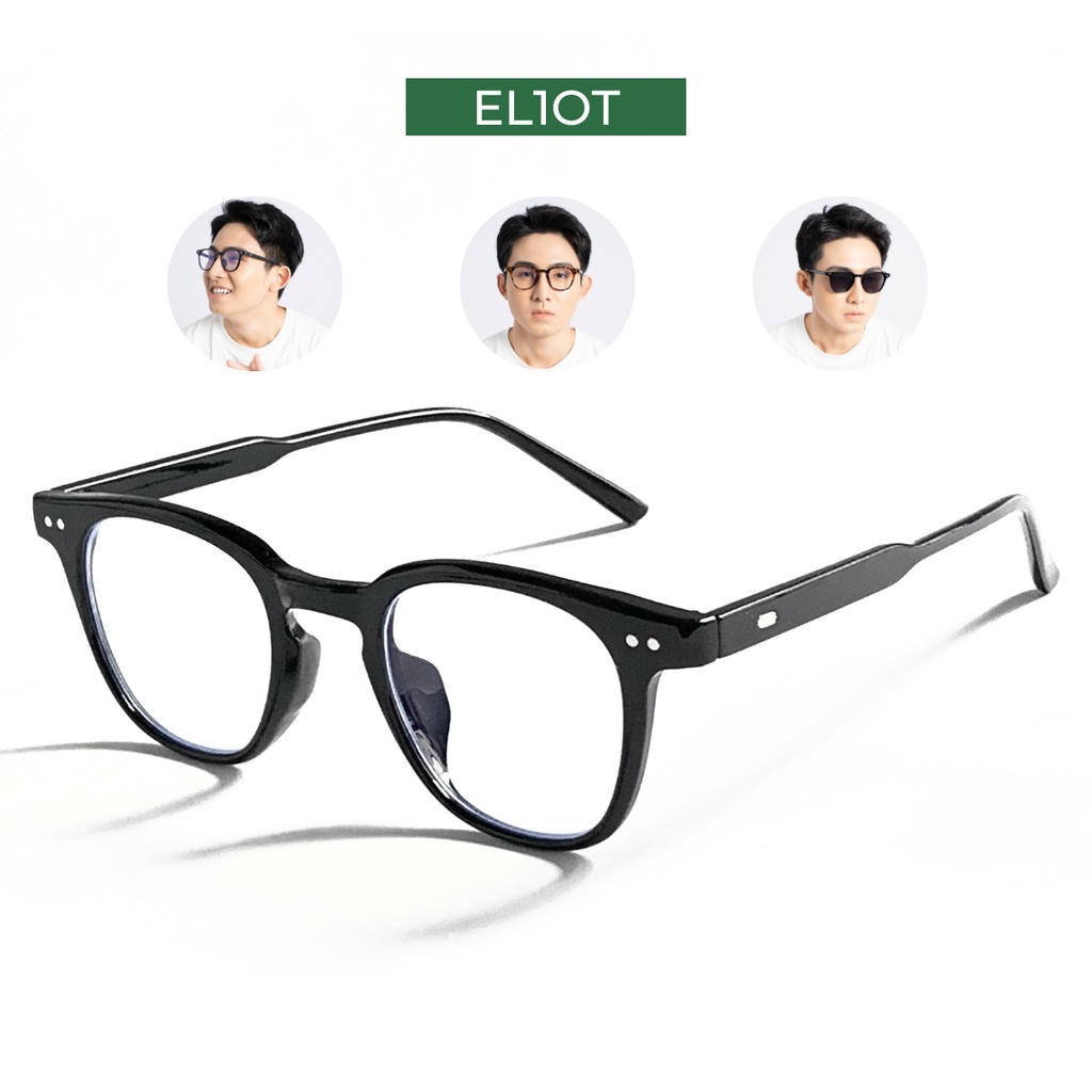 Gọng kính cận nam nữ ELIOT mắt kính vuông thời trang có thể thay tròng cận LTO
