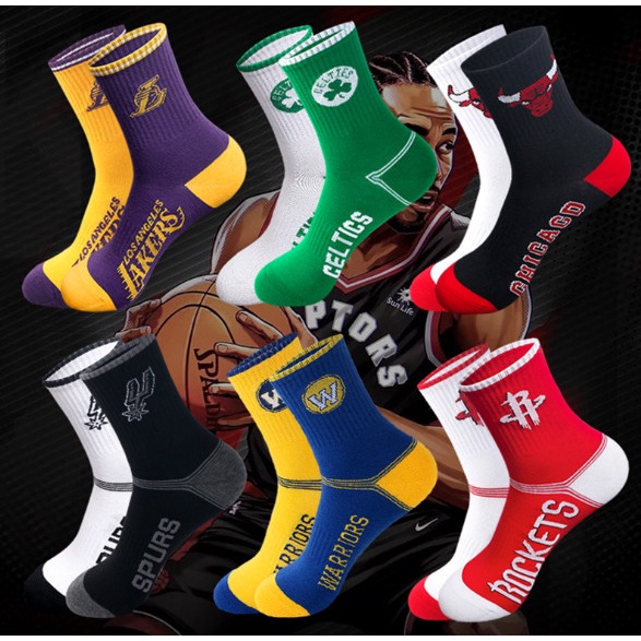 Vớ Tất LAKERS, CHICAGO cao cổ Unisex phong cách bóng rổ, thể thao, năng động