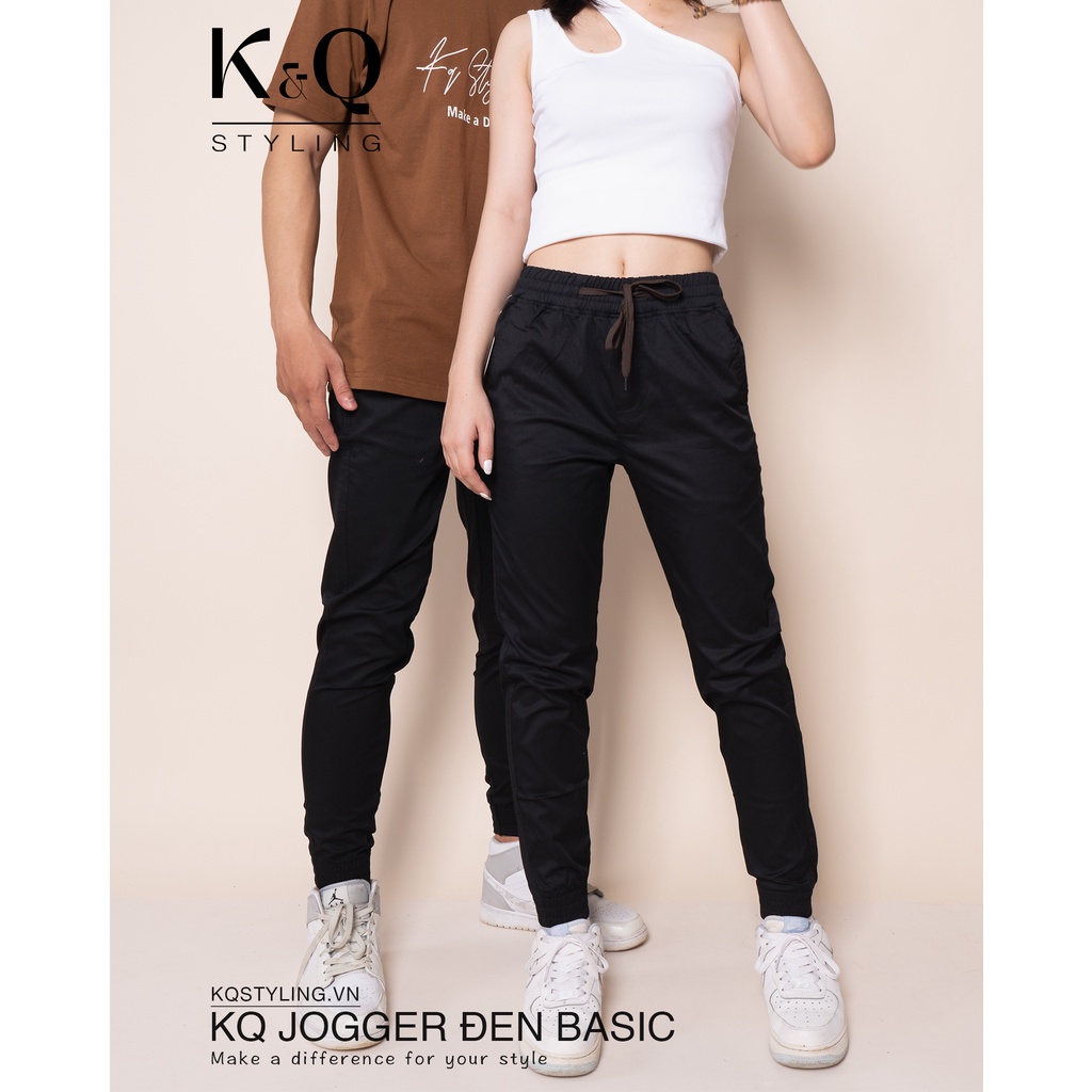 Ảnh Quần Jogger Đen Kaki Co Giãn K&QSTYLING cao cấp 1