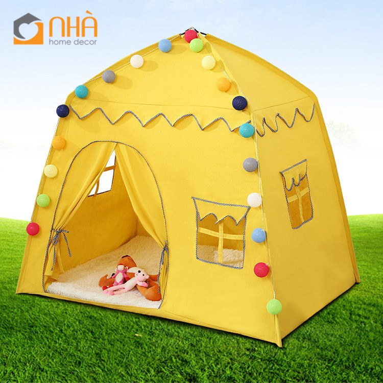 Lều Canvas Mẫu Vuông Cho Bé Xây Lâu Đài Tại Nhà