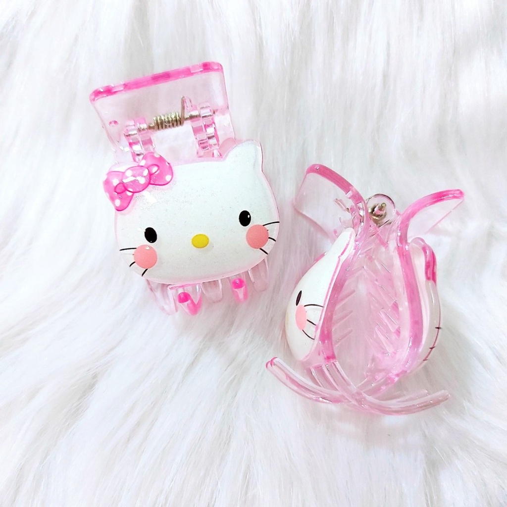 Kẹp càng cua Hello Kitty nhựa trong suốt