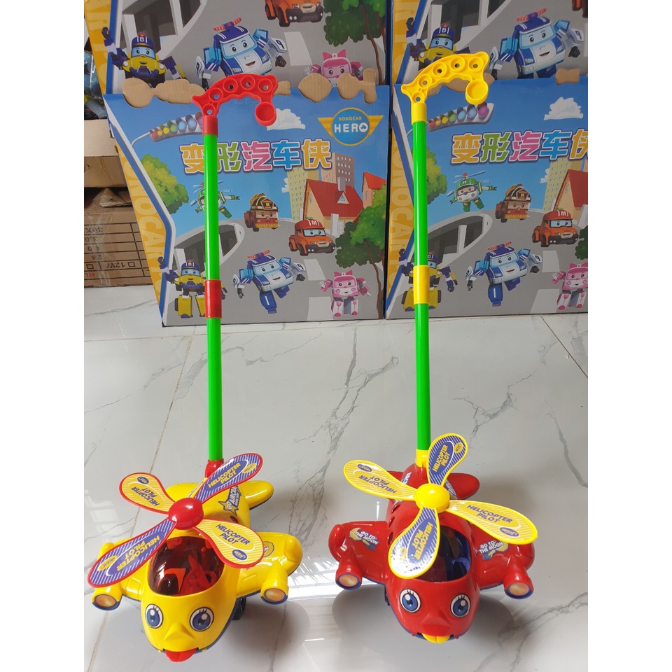 Đồ chơi xe đẩy hình máy bay trực thăng nhiều màu sắc đáng yêu ngộ nghĩnh