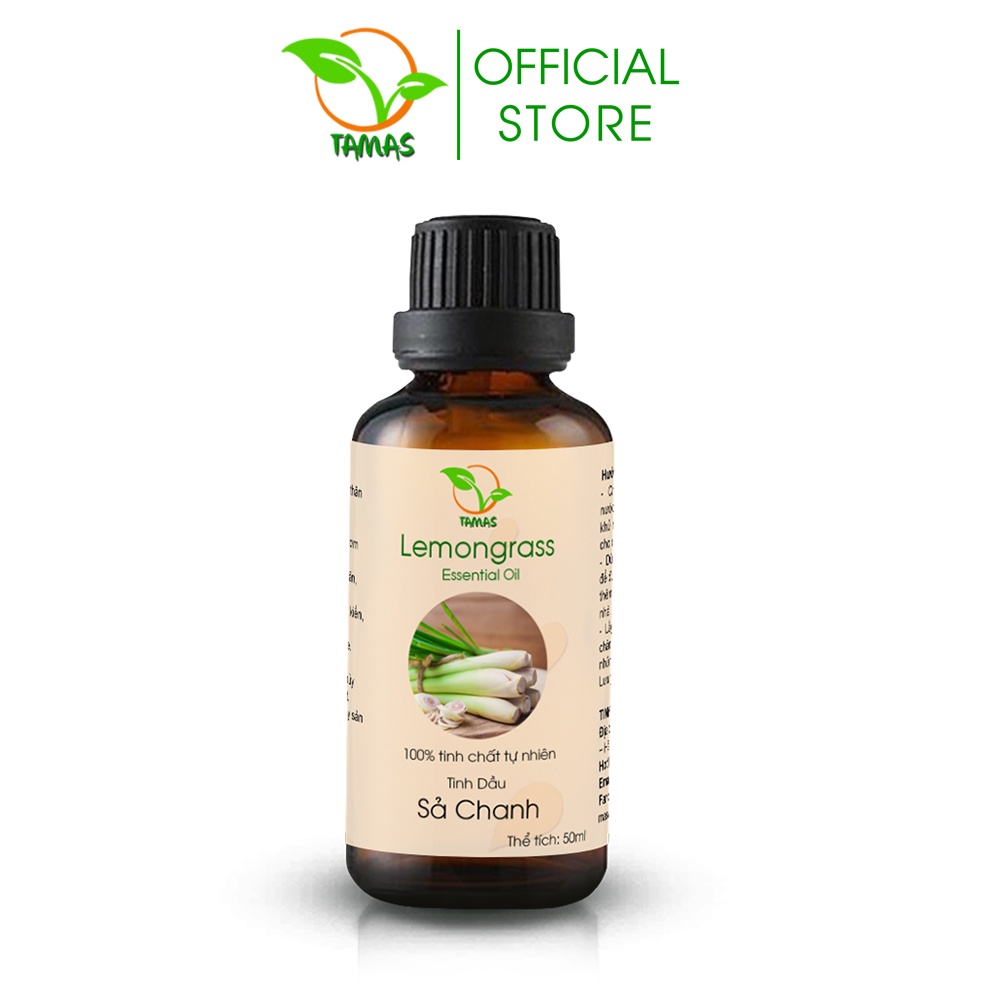 Ảnh Tinh Dầu Sả Chanh Nguyên Chất TAMAS 50ml/100ml xông phòng thư giãn, khử mùi, đuổi muỗi và côn trùng hiệu quả 2