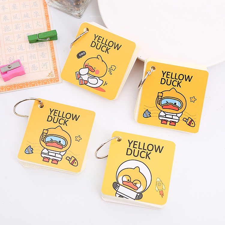 3 Ghi Chú 80 Tờ Vuông Kèm Móc Vịt Vàng Yellow Duck