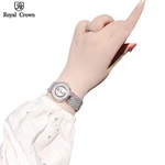 Đồng hồ nữ chính hãng dây thép Royal Crown 2606 chống nước, đính đá cao cấp, đeo tay đẹp, sang chảnh — ảnh 3