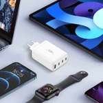 Adapter củ cóc sạc nhanh 120W 4 in 1 gồm 1 USB A và 3 PD Type-C hiệu WIWU Mini GaN Quick Charger - Hotphukien Phân Phối — ảnh 2