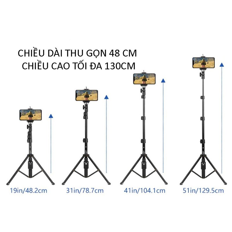 Chân đế điện thoại kết hợp selfie cầm tay Yunteng VCT 1388/1388L có remote từ xa