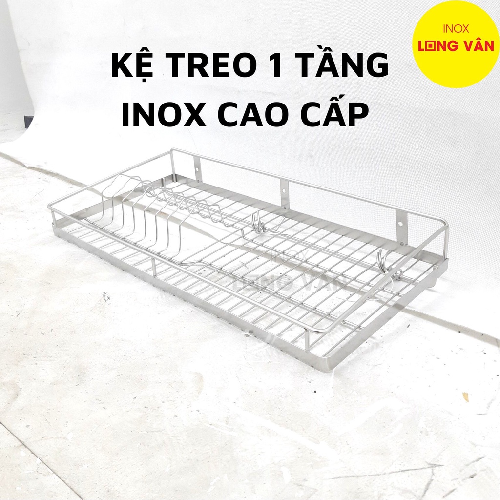 Kệ treo INOX la đặc (đủ size) kệ chén đĩa 1 tầng có sóng đĩa, giá úp ly ...