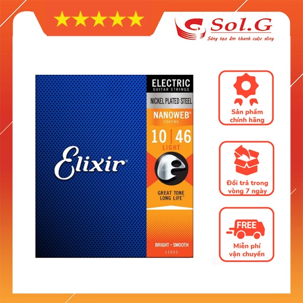 Dây đàn guitar điện Elixir 1046(cỡ 10) Phân phối chính hãng SolG ...