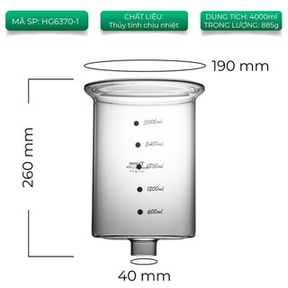 Volcano Bình phễu trên đựng đá cold drip HG2650 Tiamo
