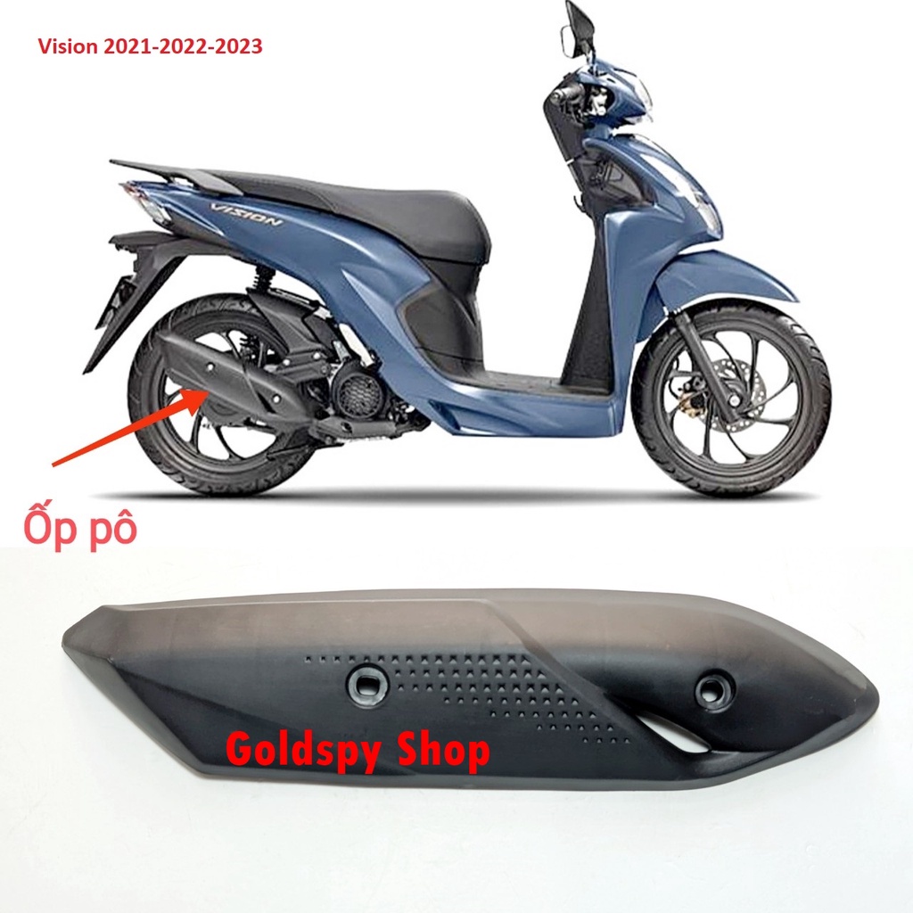 Ốp Pô Nhựa Vision, Che Pô Gắn Xe Honda Vision 2021 đến 2024 | Shopee ...