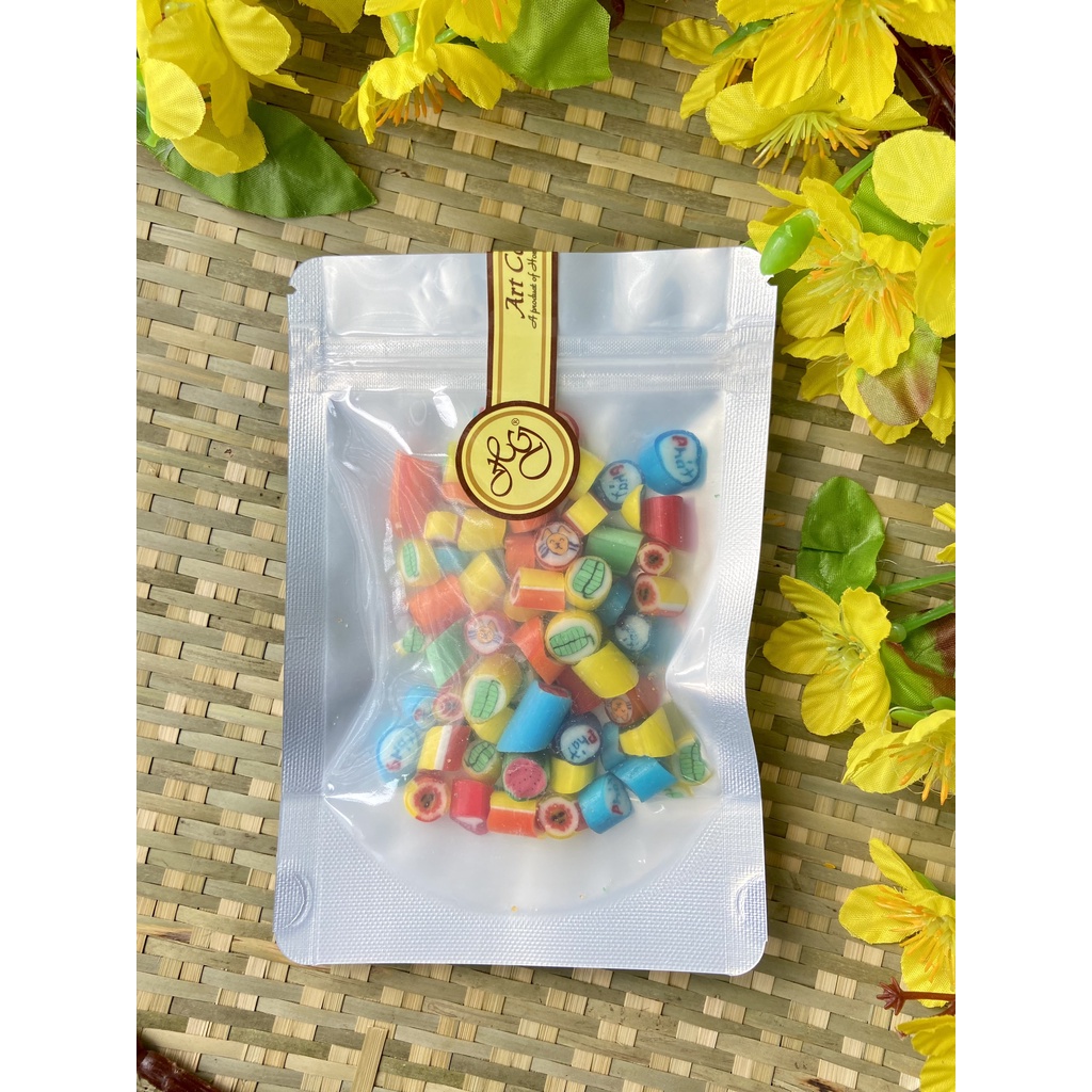 Kẹo ngậm hương trái cây được tạo hình nghệ thuật ( túi 60 gr ) kẹo viên kẹo cứng tạo hình thủ công