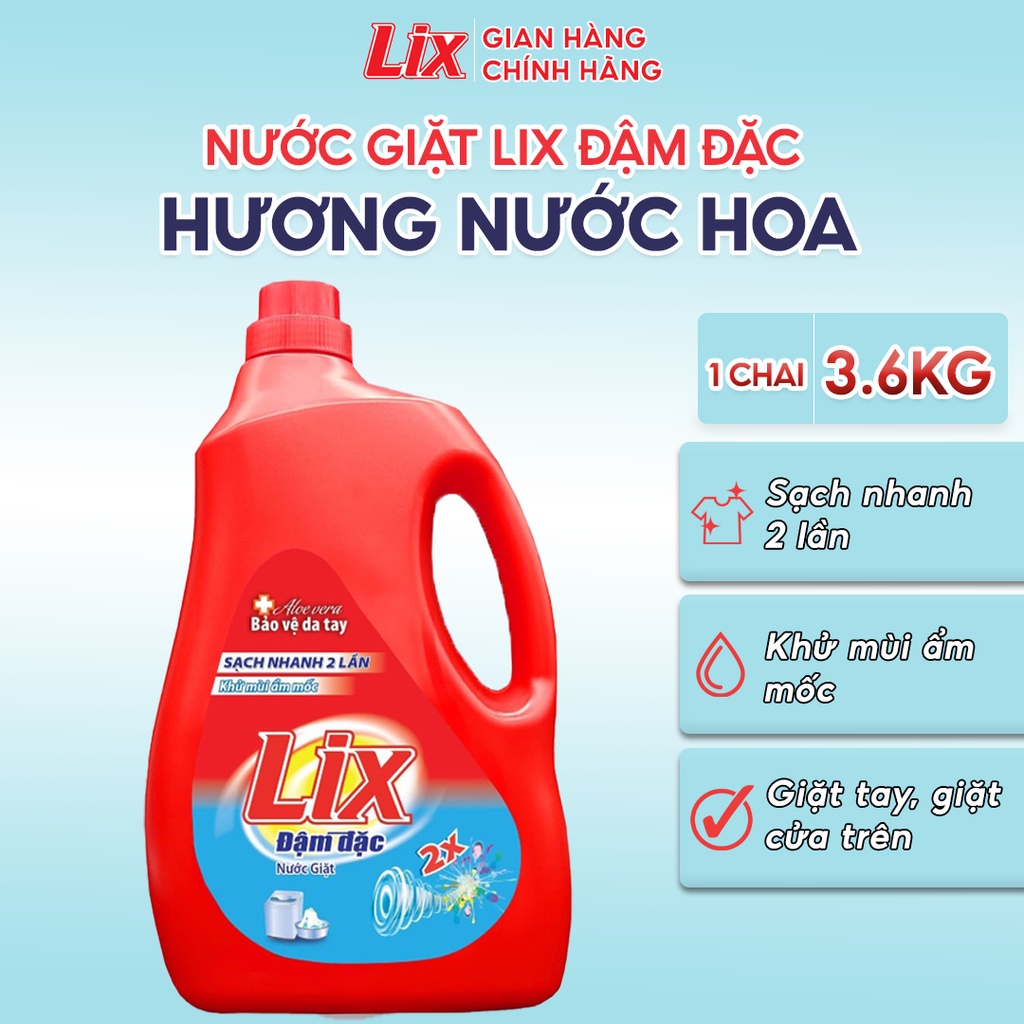 Ảnh Nước giặt Lix nhiều mùi hương nhiều dung tích sạch khuẩn khử mùi thơm ngát hương hoa 1
