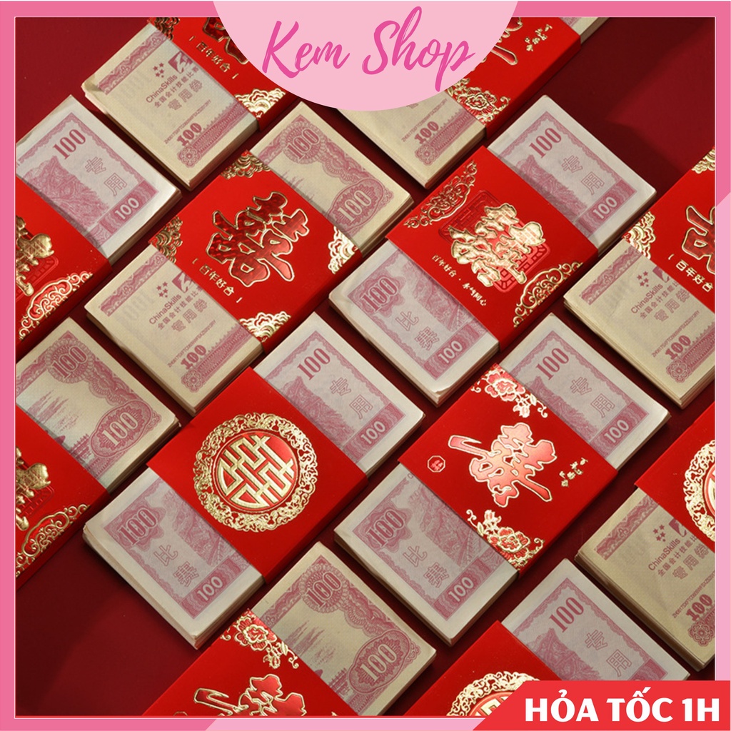 Giấy niêm phong nạp tài sính lễ đám cưới, đám hỏi - Kem Shop K331