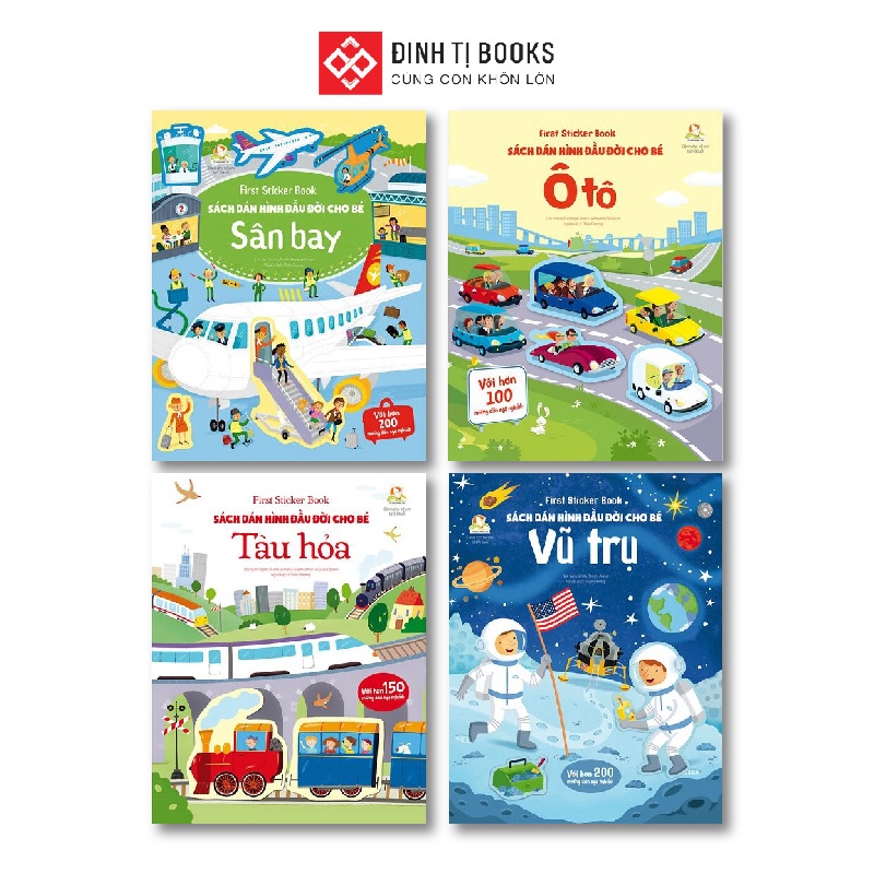 Sách - First sticker book - Sách dán hình đầu đời cho bé từ 3 - 8 tuổi - Đinh Tị Books