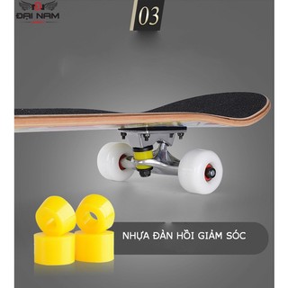Ván Trượt Thi Đấu Mặt Nhám Bánh Cao Su Cỡ Lớn 80cm Chịu Lực 120kg Đại Nam Sport