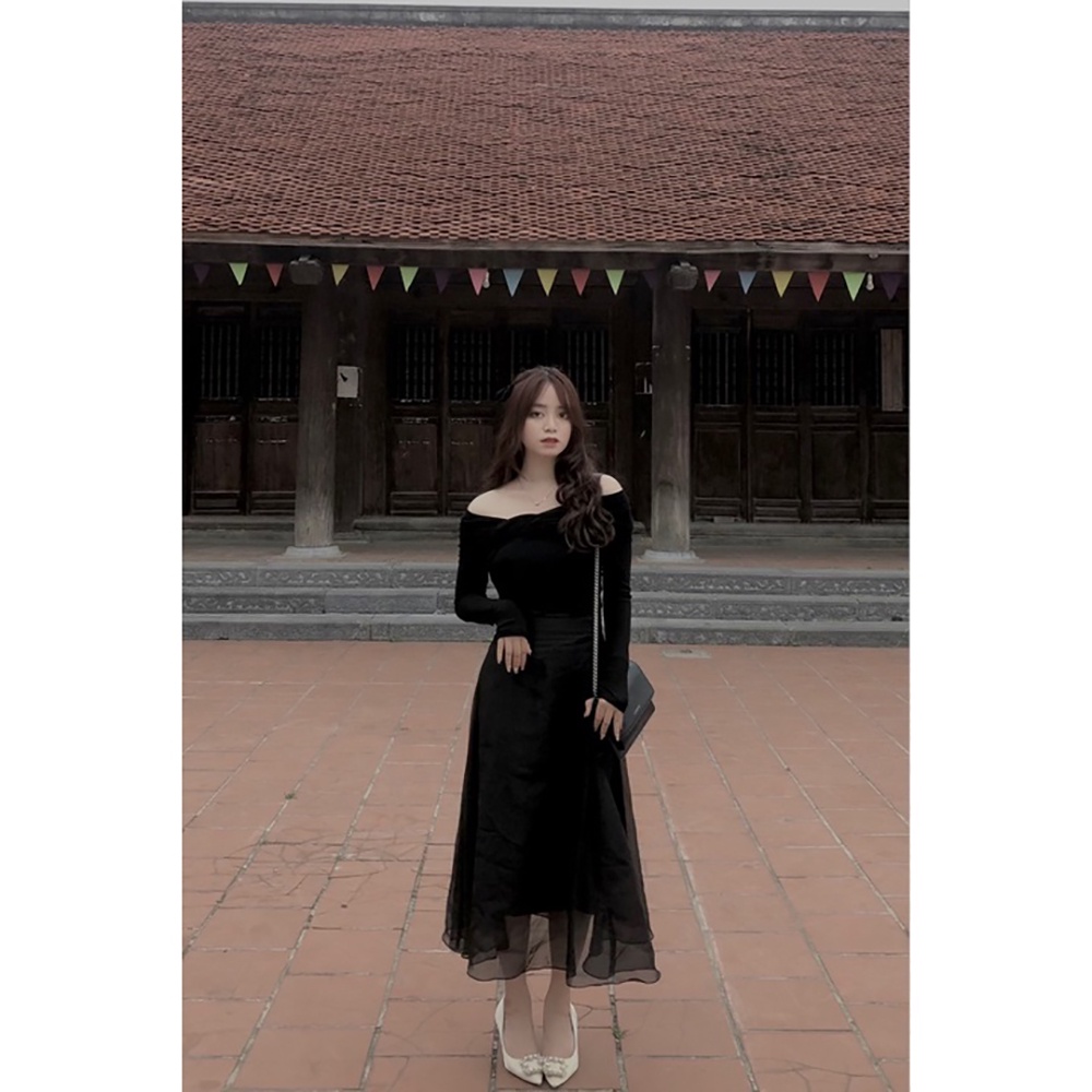 Chân váy Midi Skirt 2 lớp - Chân váy dáng dài, đai cao sang trọng
