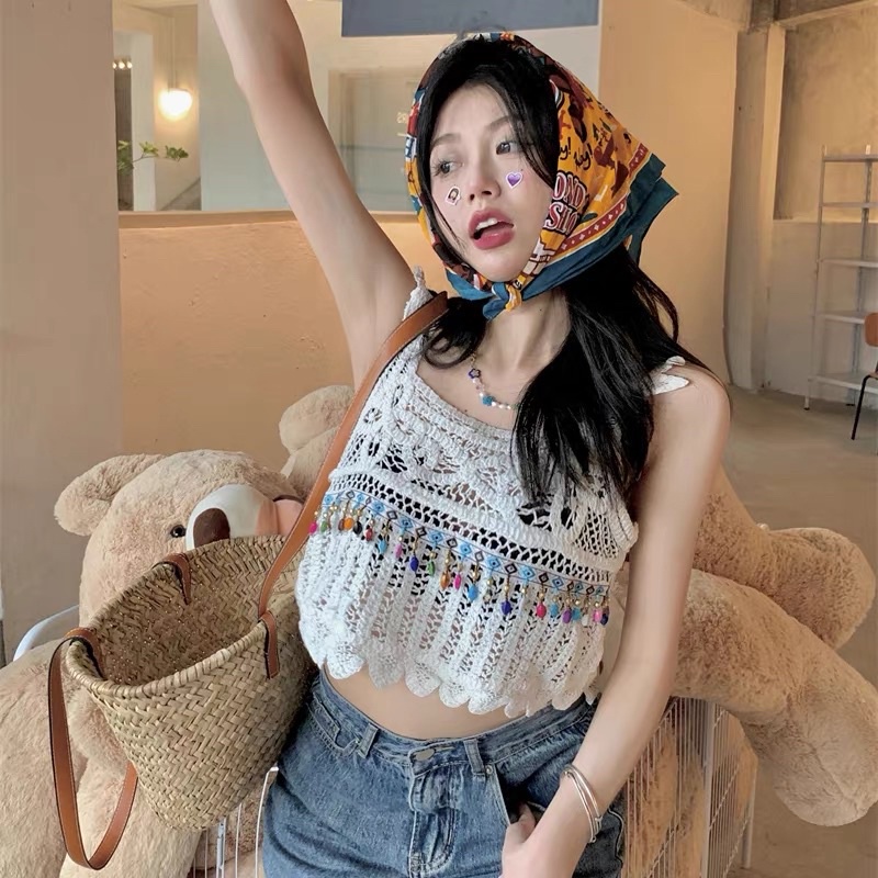 Áo Croptop Đi Biển Sắc Màu tuarua Thời Trang Nữ mã 8