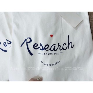 Áo Thun 3158 In Chữ RESEARCH Form Rộng Unisex Chất Cotton Khô Loại 1, Thoáng Mát, Thấm Hút Mồ Hôi HANOVA