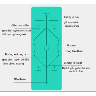 Thảm Tập Yoga Định Tuyến TPE 8mm 1 Lớp Cao Cấp,Chống Trơn Trượt Đại Nam Sport + Kèm Túi Và Dây