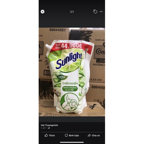 nước rửa chén sunlight túi 3,3kg/ can 3.5kg